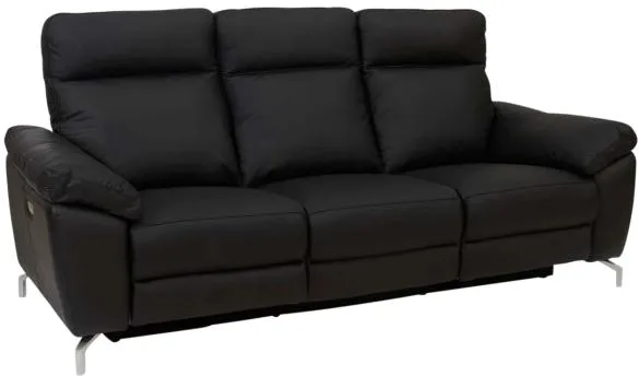Furnhouse Selesta 3-seters skinn svart 222x96x101cm